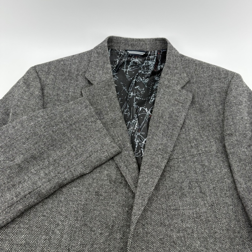 Nautica Mens Modern Fit Herringbone Blazer Grey 44R NF2040-BRANFORD
